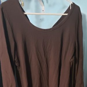 Cute dark chocolate long sleeve shirt